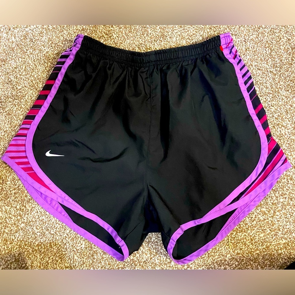 Women's NIKE Dri Fit Running Shorts Lined Elastic Waist Drawstring Sz S Comfort